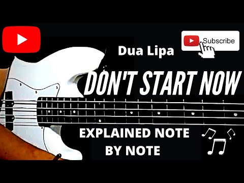 HOW TO PLAY DON'T START NOW BY DUA LIPA BASS LESSON/TUTORIAL
