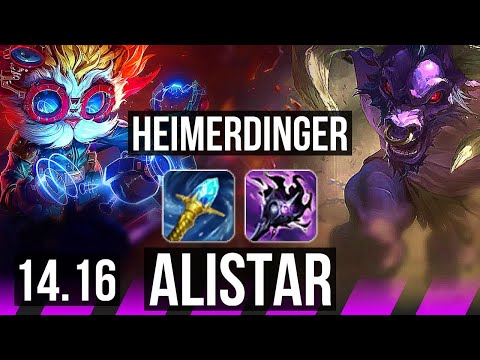HEIMERDINGER & Ezreal vs ALISTAR & Draven (SUP) | 34k DMG | EUW Diamond | 14.16