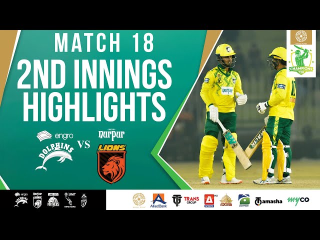 2nd Innings Highlights | Engro Dolphins vs Nurpur Lions | Match 18 | Bahria Town Champions Cup 2024