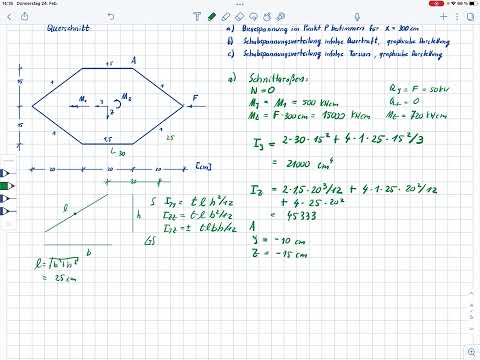 Statik Mechanik Spannungsberechnung mit zweiachsiger Biegung