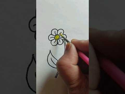 Flower ⚘️painting #flower #painting #shorts #trending