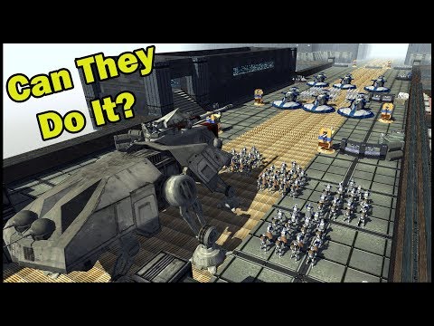 Can the CLONE ARMY cross the BRIDGE? - Men of War: Star Wars Mod Battle Simulator
