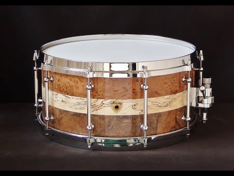 Murray Drums - 14 x 6.5 Burr Elm, Burr Walnut and Spalted Tamarind Snare Drum Demo!