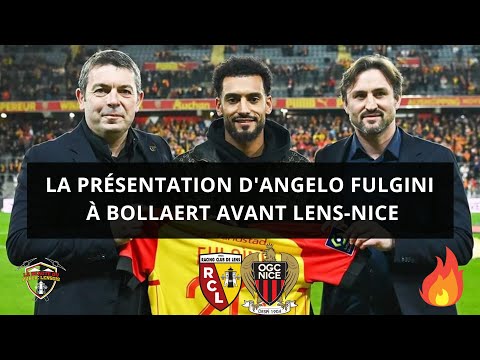 RC Lens - OGC Nice : La présentation d'Angelo Fulgini devant le public de Bollaert