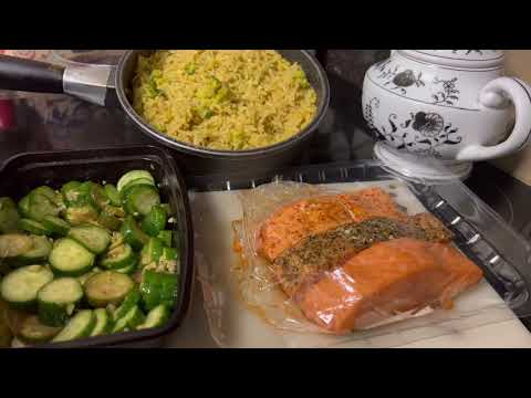 Smoked Norwegian Salmon and Basmati Rice Bowl with Cucumbers!