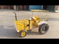 How To Make Matchbox Mini Tractor Trolley At Home DIY Tractor Trolley Toy Project