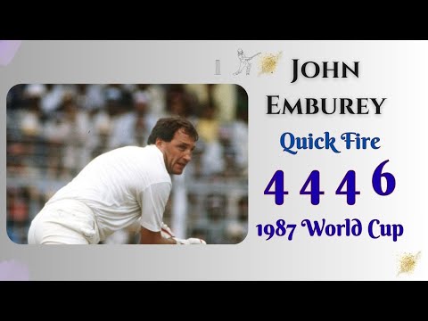 John Emburey 30 off 19 Balls 3 Fours 1 Six vs Sri Lanka 10th Match, Peshawar, October 17, 1987  Worl