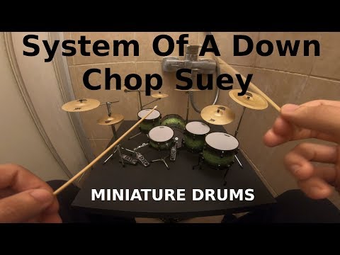System Of A Down - Chop Suey🥁MINIATURE DRUMS Cover in Shower Cubicle🥁