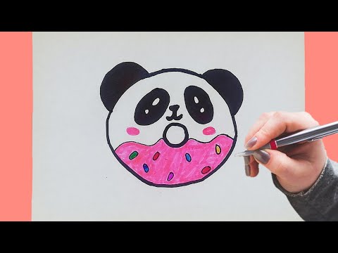 HOW TO DRAW A CUTE PANDA DONUT 🐼🍩- EASY DRAWING STEP BY STEP