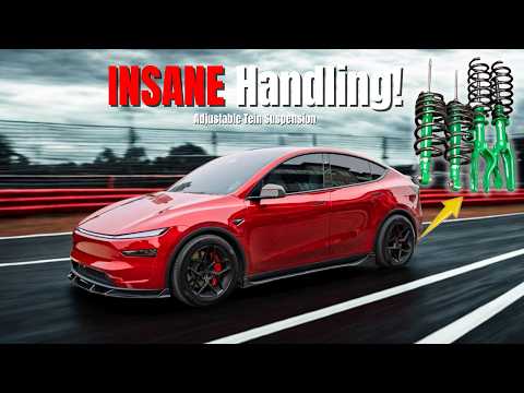 I Installed a Tein Adjustable Suspension on My 2026 Model Y Juniper… INSANE Handling Upgrade!