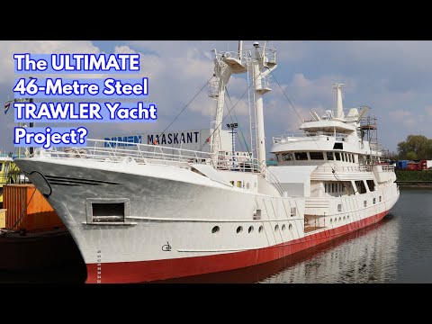 EXCLUSIVE Look At A 46-METRE STEEL TRAWLER Yacht Project!