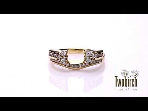 0.5 Ct. Round Cluster Anniversary ring wrap in Rose Gold - TwoBirch - TB-WRAP-0031-RG-H