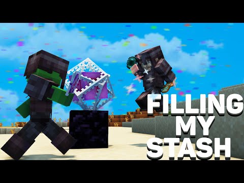 FILLING My Stash Base on Donut SMP (I Ran Into a Hacker!)