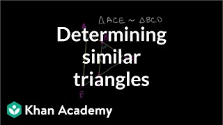 Grade 9 Math | Determining Similar Triangles | Khan Academy
