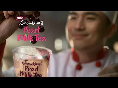 Novo chá de leite Chowking Pearl! Suave e leitoso, acabado de fazer!