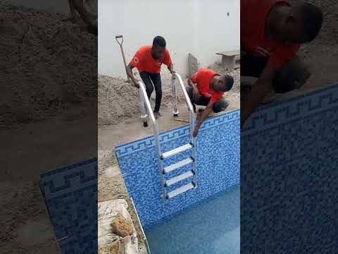swimming pool ladder installation
