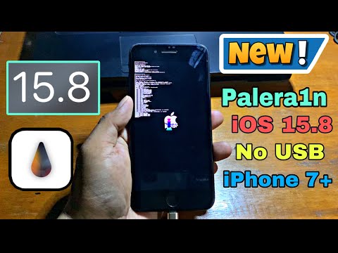NEW iOS 15.8 Jailbreak iPhone 7+ got successful with Palera1n Rootless no USB Boot on Windows