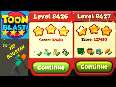 Toon Blast Level 8426 8427 🦖🦖