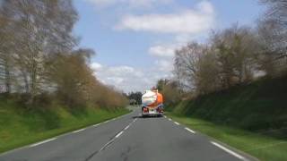 preview picture of video 'Driving On The D787 From The Pont Melvez Railway Crossing To Mousteru, Brittany, France'