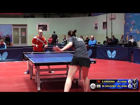 6.KREKINA - DOLGIKH #RUSSIAN #Championships #tabletennis #настольныйтеннис