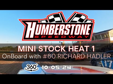 🏁 Humberstone Speedway 10-05-24 INSTA360 CAMERA MINI STOCK HEAT 1 RACE - OnBoard 60 Richard Hadler