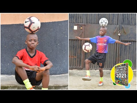 Most keep-ups whilst balancing a football on the head - Guinness World Records
