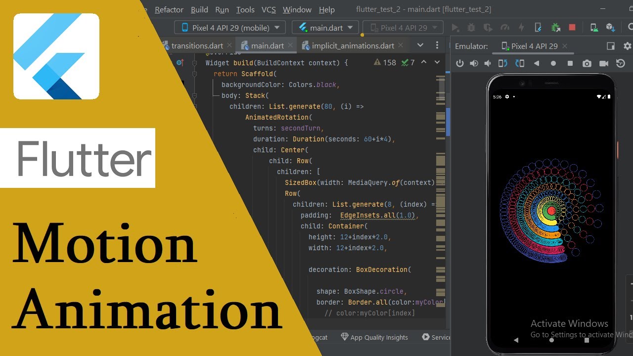 Advanced Flutter Animation and Motion | Flutter Tutorial 16 #mobileapp #animation #flutter
