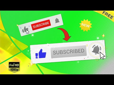 [Green Screen] Like + Subscribe Button (No Copyright) | Alpha Channel [Free Download] Video