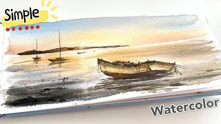 Today I finally finished this watercolor landscape sketchbook