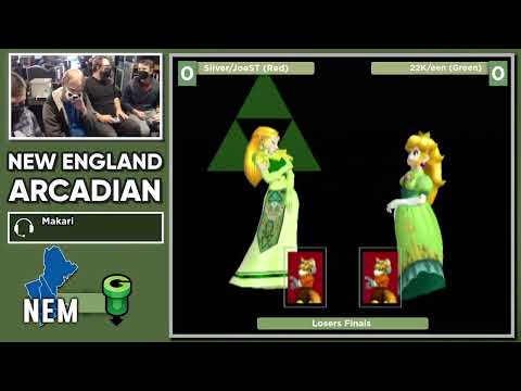NE Melee Arcadian 9 - JoeST/Silver (Red) vs. 22K/een (Green) - SSBM Doubles LF