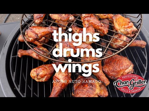 Chicken Medley on the Char-Griller AKORN Auto-Kamado | Crispy Thighs, Drumsticks, Wings