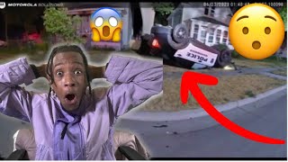 Drunk Driver Decide to Take Cops On A high Speed Chase and causes Chaos cop car flip over | REACTION