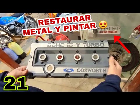21💚CÓMO RESTAURAR METAL😵CHORREAR Y PINTAR AL POLVO EN HORNO😍 INCREÍBLE!! MOTO KAWASAKI ZXR 750 H1