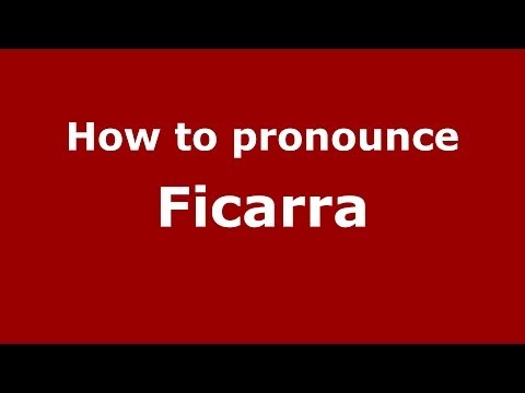 How to pronounce Ficarra