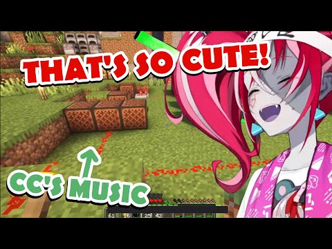 Ollie Finds Cecilia's Music in Minecraft and Wants to Collab【Hololive】