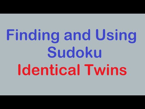 Sudoku Primer 282 - Learn How to Spot and Use Identical Twins