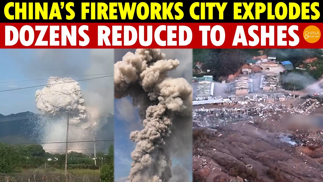 Massive Blast in China’s Fireworks City, Mushroom Cloud Rises, Dozens Turn to Ashes