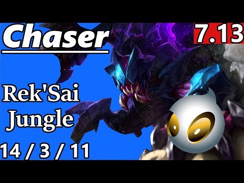 Chaser as Rek'Sai Jungle - S7 Patch 7.13 - RANK 5 NA Challenger - Full Gameplay