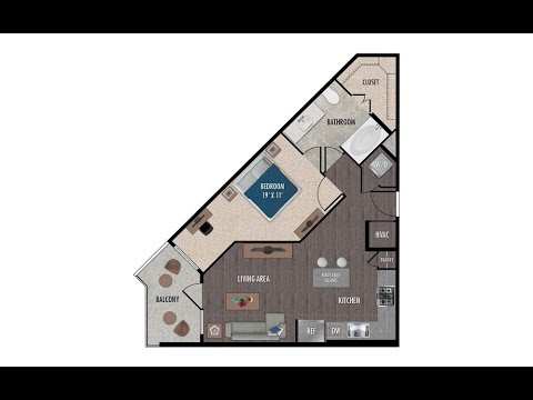 A1 Floor Plan - 1414 Texas Downtown