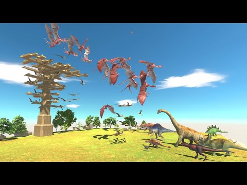 Wyverns and Pteranodons Against Dinosaurs - Animal Revolt Battle Simulator