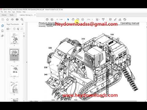 Liebherr R 9200 E 1409 Hydraulic Excavator Operating Manual 40022
