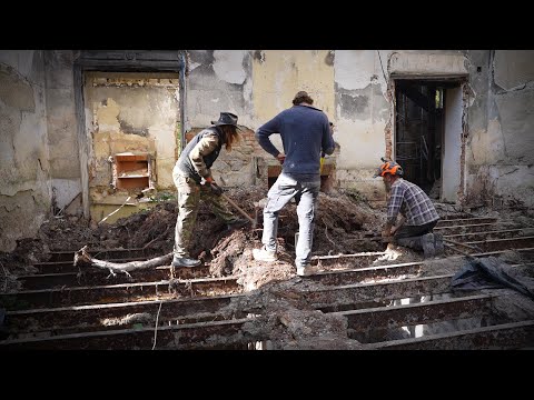 The floor comes CRASHING down, with some interesting finds.