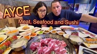 Buffet of Meats, Seafood and Sushi | GEN Korean BBQ | Planet Hollywood Las Vegas Vegas