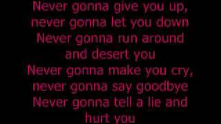 Never Gonna Give You Up w/ Lyrics - Ashley Tisdale