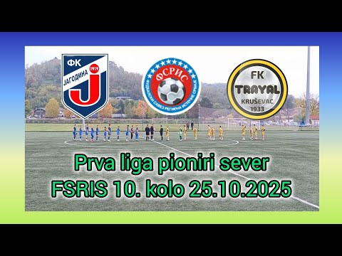 GFK JAGODINA - FK TRAYAL KRUŠEVAC 3:1 (1:0) Prva liga pionira Sever FSRIS 25/26 10. kolo