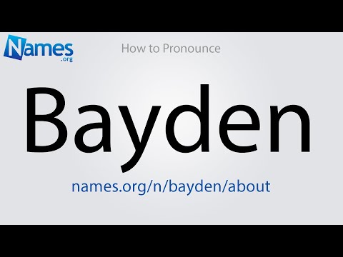 How to Pronounce Bayden