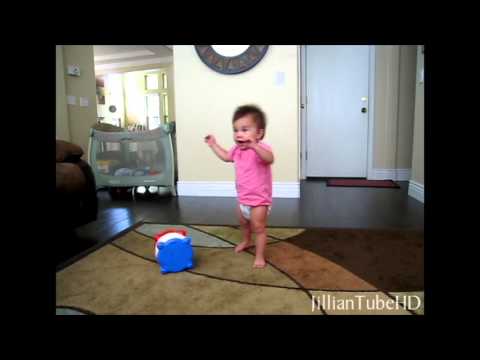 BABY ON THE MOVE! Jillian Learns to Walk!  JillianTubeHD Flashback Video