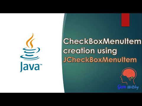 Java Swing GUI Part #36: CheckBoxMenuItem creation using JCheckBoxMenuItem Class