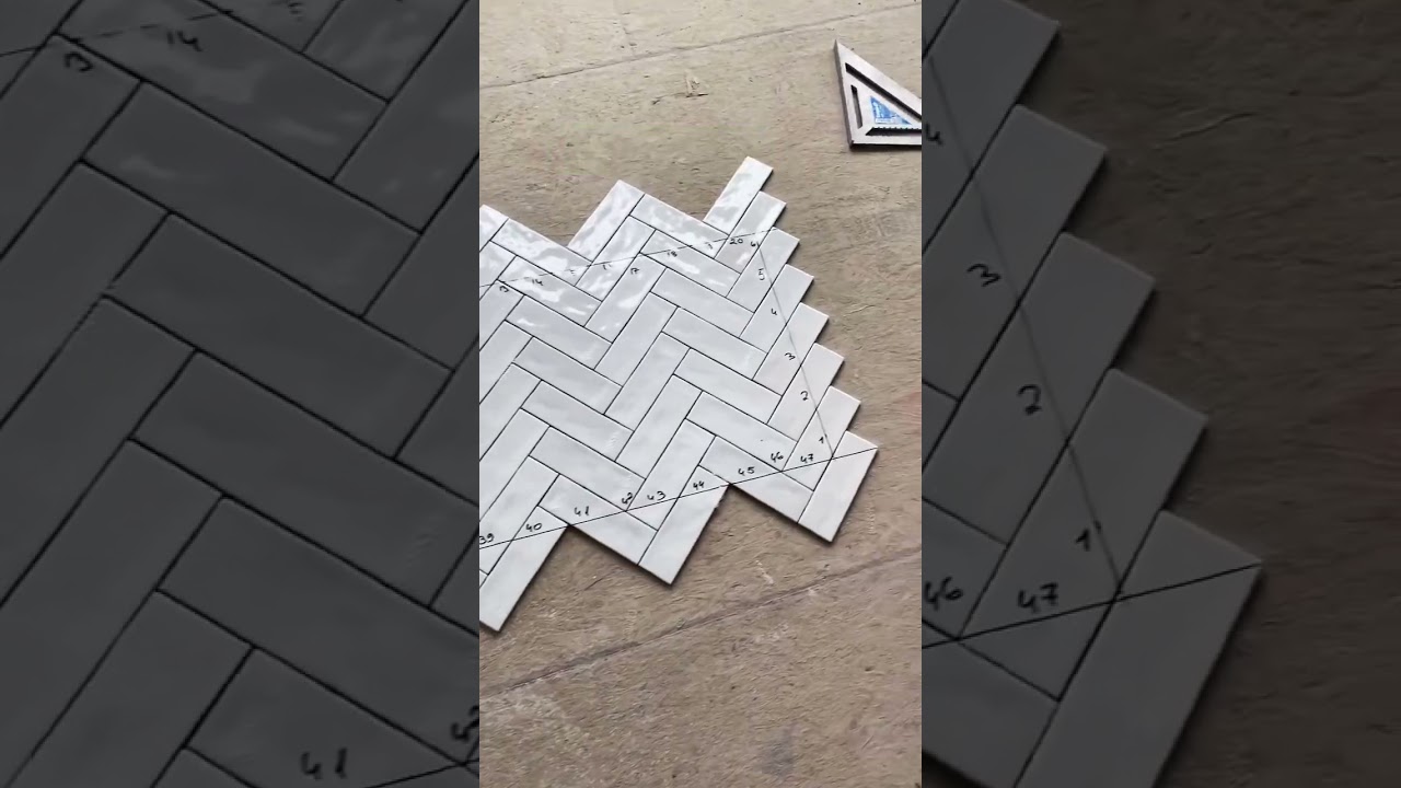 Herringbone backsplash #tile #tilelife #shorts