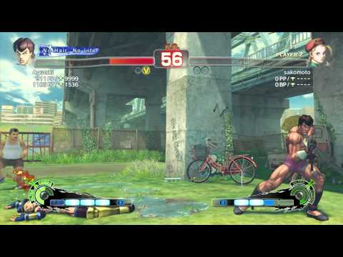 SSF4 Arcade Edition - sakomoto [cammy] vs Agutski [Fei long] Xbox Live Ranked Match